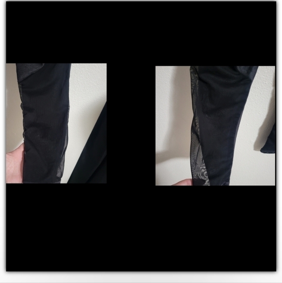 Z By Zella capri length leggings with sheer Black mesh on back size xs - Picture 5 of 7
